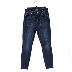 MOTHER High Waisted Looker Ankle Fray High Rise Skinny Blue Jeans 27 Preowned